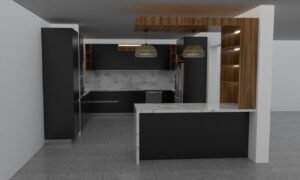 Diseño de cocina - render - Muebles Cruz Nazir